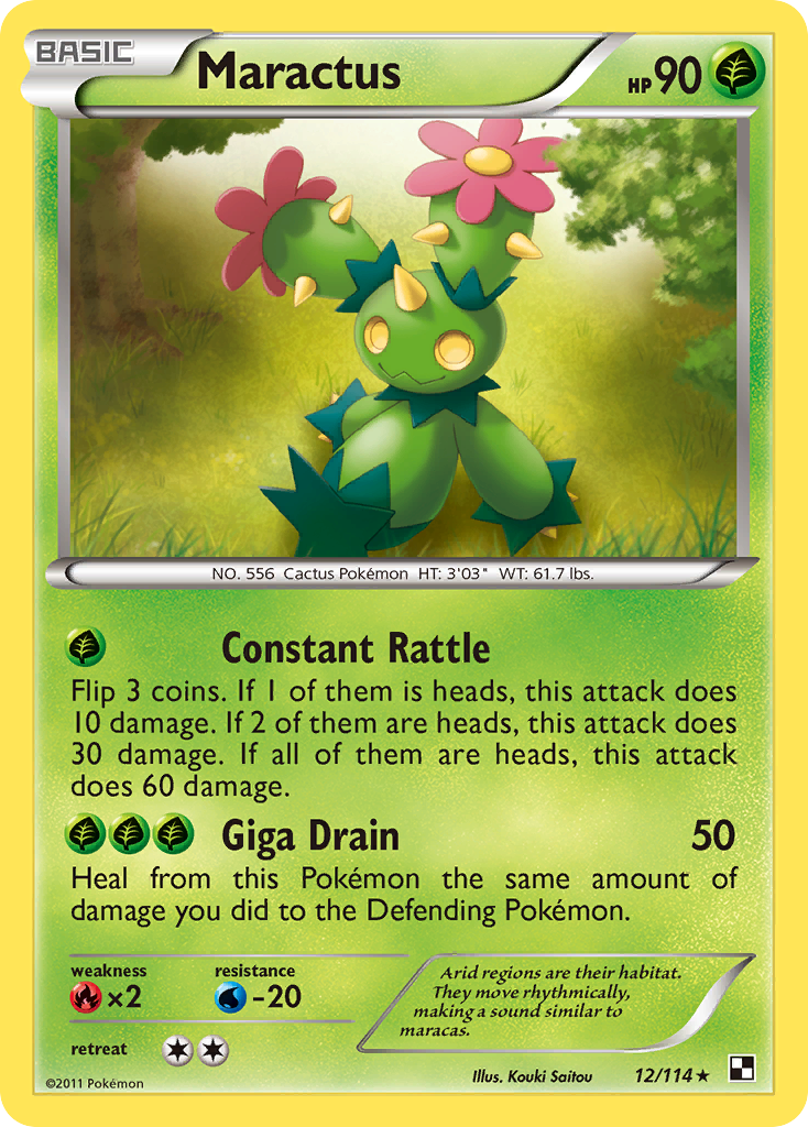 Maractus (12/114) [Black & White: Base Set] | Jack's On Queen