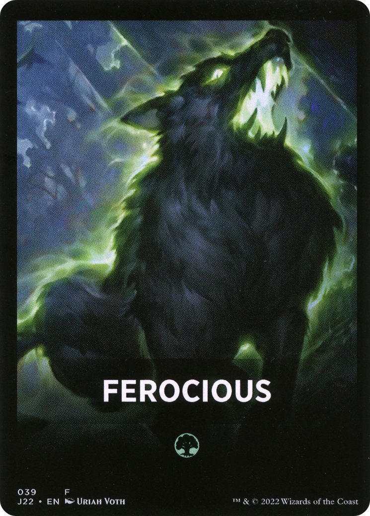 Ferocious Theme Card [Jumpstart 2022 Front Cards] | Jack's On Queen