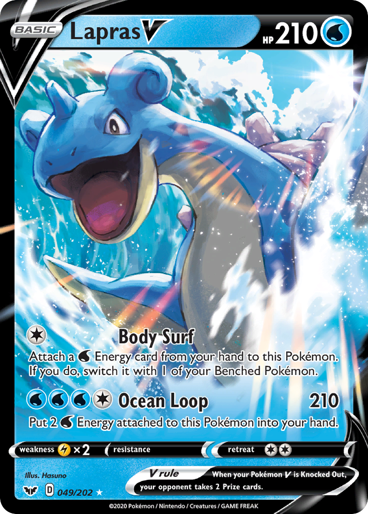 Lapras V (049/202) [Sword & Shield: Base Set] | Jack's On Queen