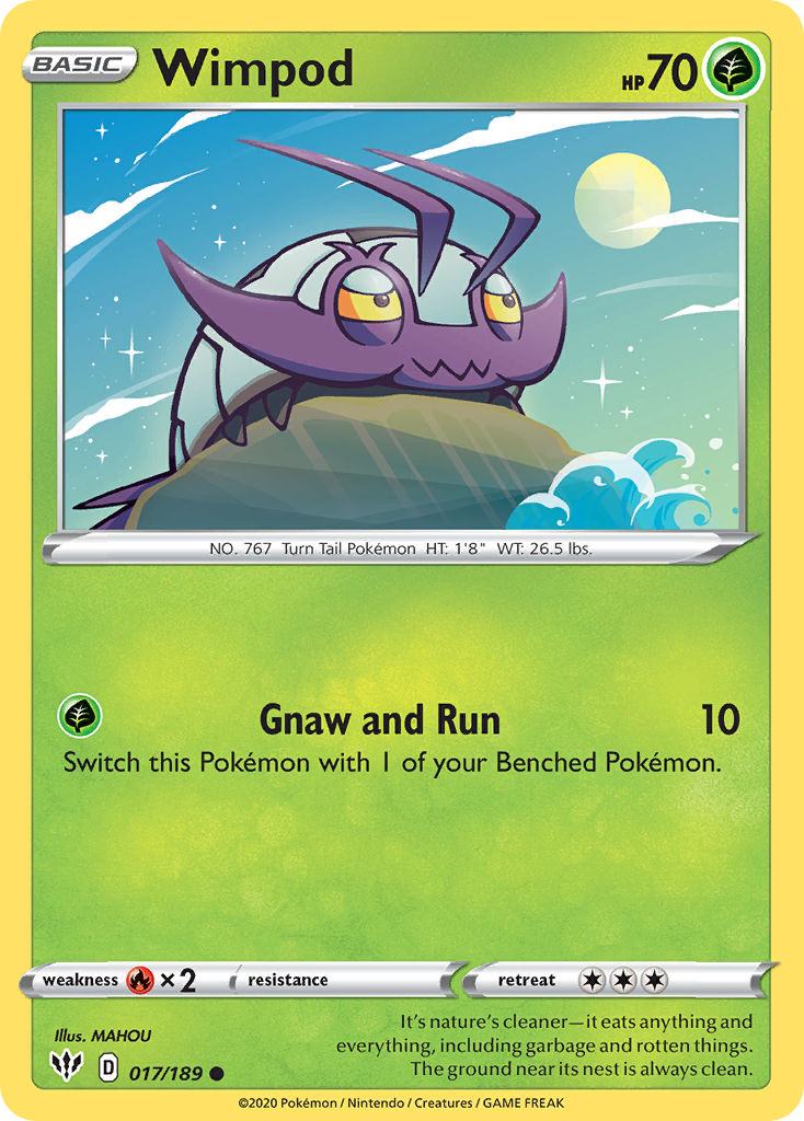 Wimpod (017/189) [Sword & Shield: Darkness Ablaze] | Jack's On Queen