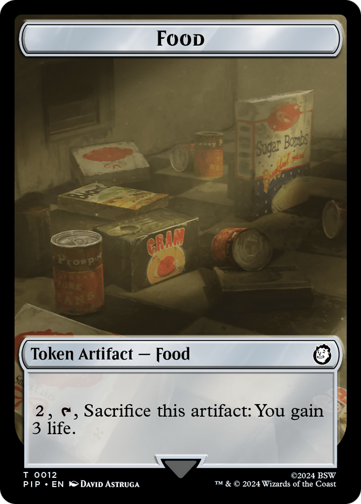 Warrior // Food (0012) Double-Sided Token [Fallout Tokens] | Jack's On Queen
