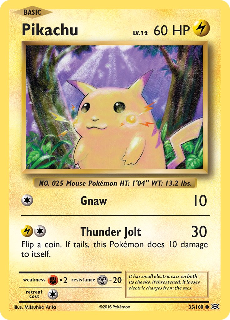 Pikachu (35/108) (Theme Deck Exclusive) (Cracked Ice Holo) [XY: Evolutions] | Jack's On Queen