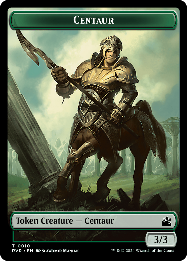 Saproling // Centaur Double-Sided Token [Ravnica Remastered Tokens] | Jack's On Queen