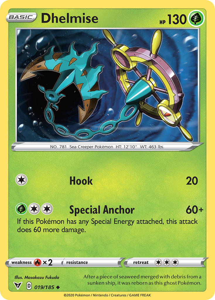 Dhelmise (019/185) [Sword & Shield: Vivid Voltage] | Jack's On Queen