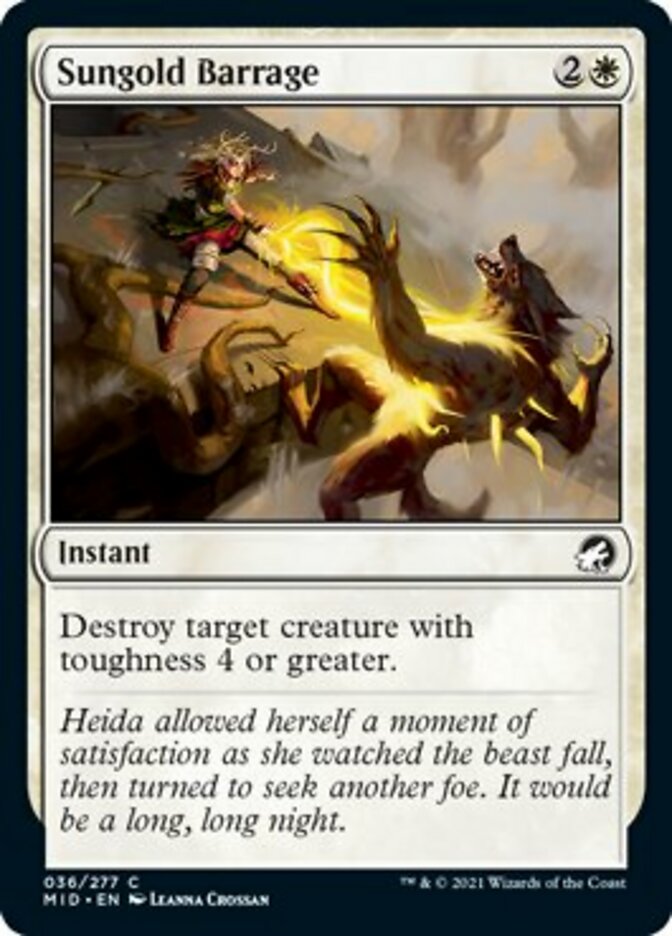Sungold Barrage [Innistrad: Midnight Hunt] | Jack's On Queen