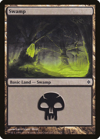 Swamp (171) [New Phyrexia] | Jack's On Queen