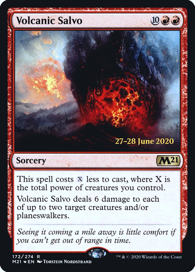 Volcanic Salvo  [Core Set 2021 Prerelease Promos] | Jack's On Queen