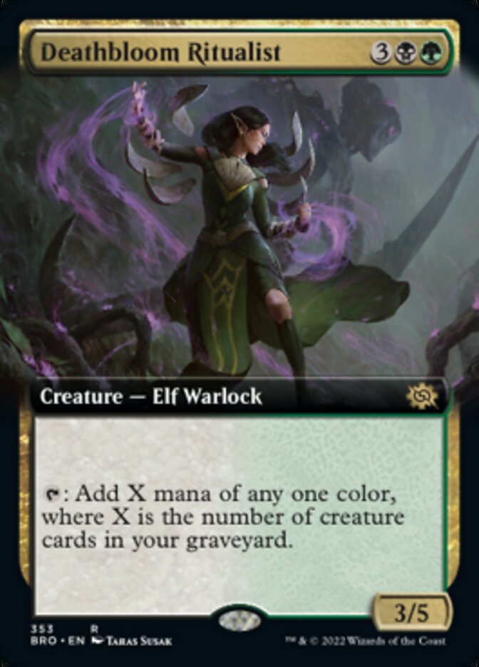 Deathbloom Ritualist (Extended Art) [The Brothers' War] | Jack's On Queen