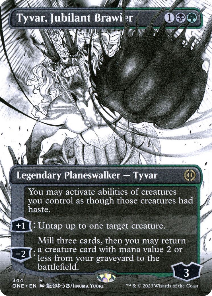 Tyvar, Jubilant Brawler (Borderless Manga) [Phyrexia: All Will Be One] | Jack's On Queen