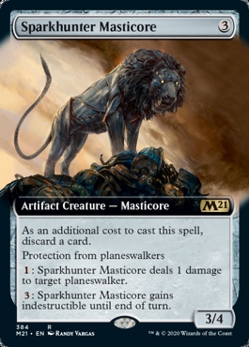 Sparkhunter Masticore (Extended Art) [Core Set 2021] | Jack's On Queen