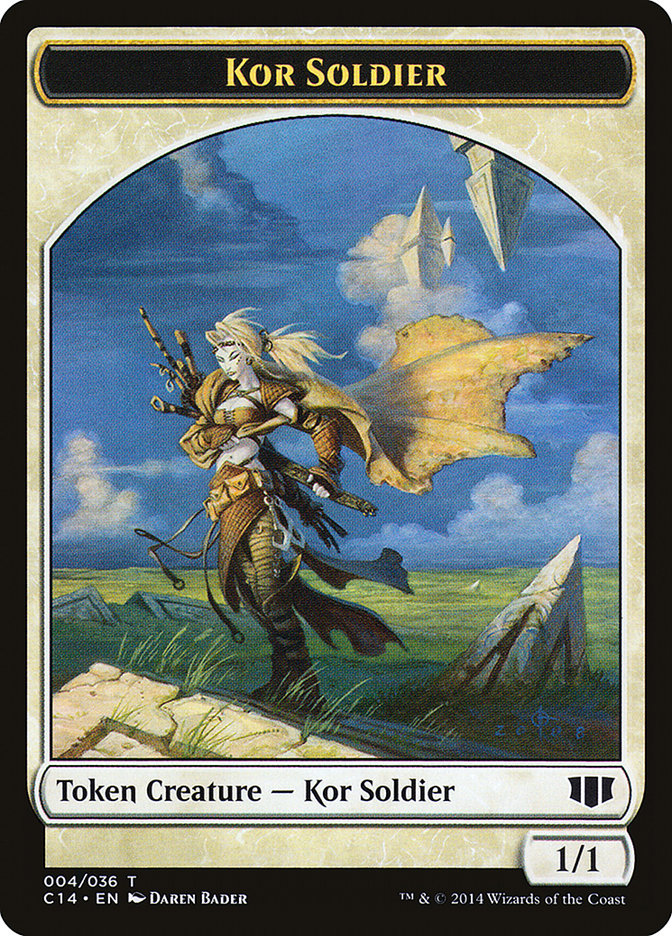 Kor Soldier // Pegasus Double-sided Token [Commander 2014 Tokens] | Jack's On Queen