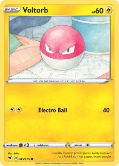 Voltorb (045/185) [Sword & Shield: Vivid Voltage] | Jack's On Queen