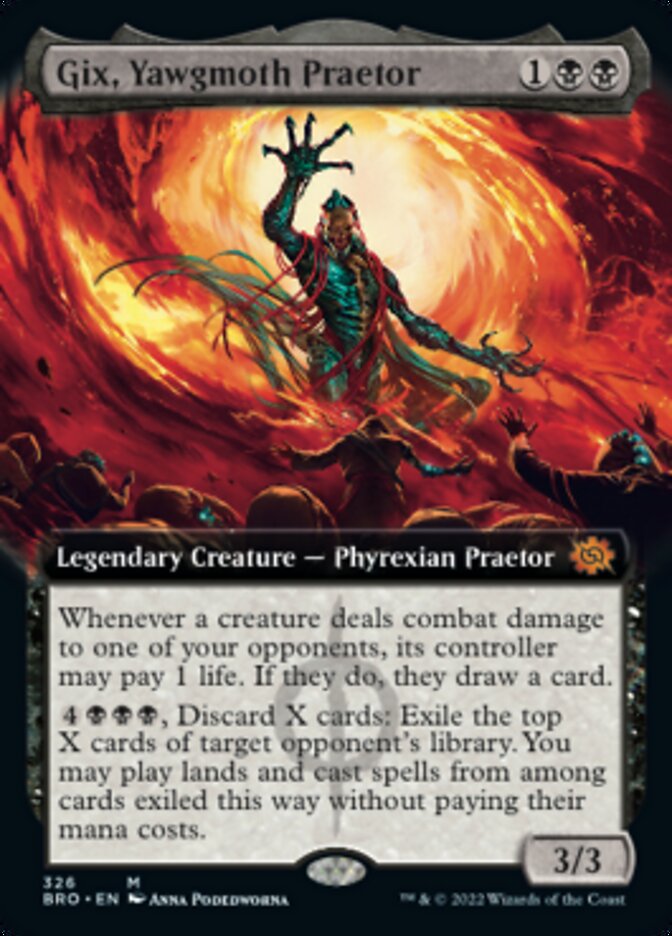Gix, Yawgmoth Praetor (Extended Art) [The Brothers' War] | Jack's On Queen