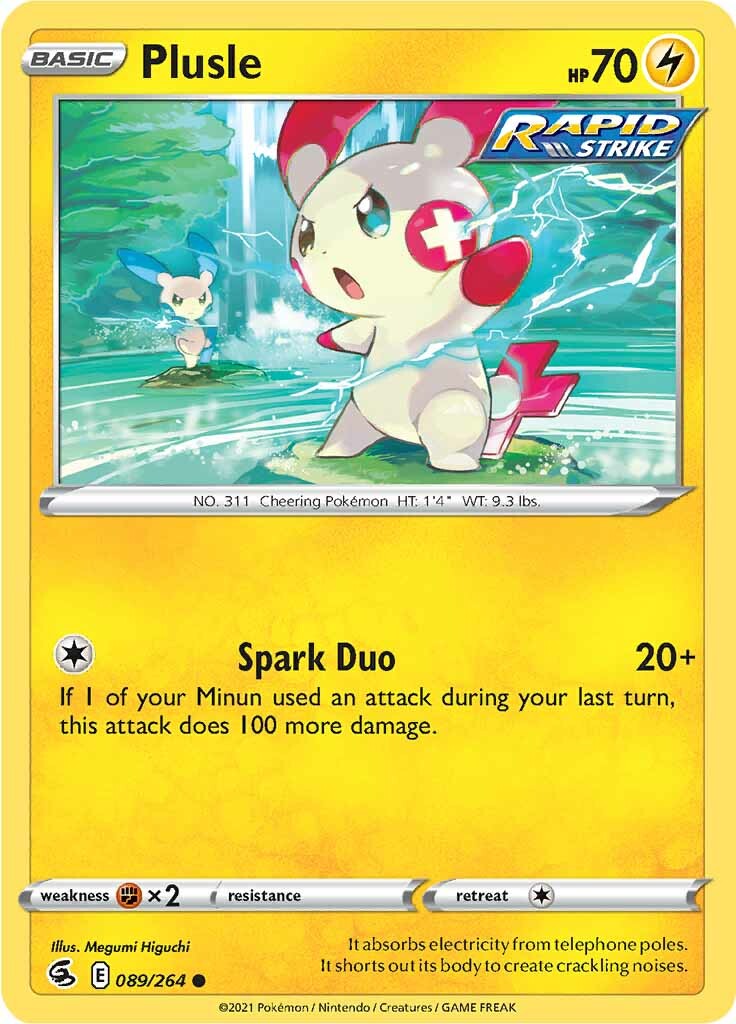 Plusle (089/264) [Sword & Shield: Fusion Strike] | Jack's On Queen