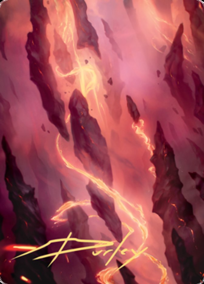 Mountain 1 Art Card (Gold-Stamped Signature) [Zendikar Rising Art Series] | Jack's On Queen