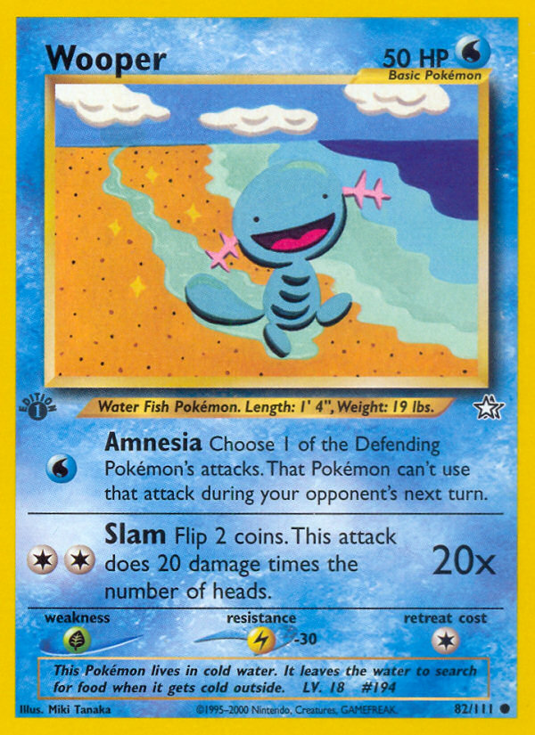 Wooper (82/111) [Neo Genesis 1st Edition] | Jack's On Queen