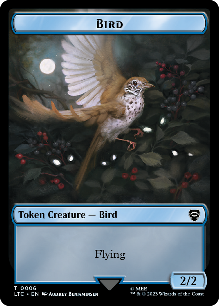 Elf Warrior // Bird Double Sided Token [The Lord of the Rings: Tales of Middle-Earth Commander Tokens] | Jack's On Queen