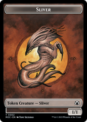 Goblin // Sliver Double-Sided Token [March of the Machine Commander Tokens] | Jack's On Queen