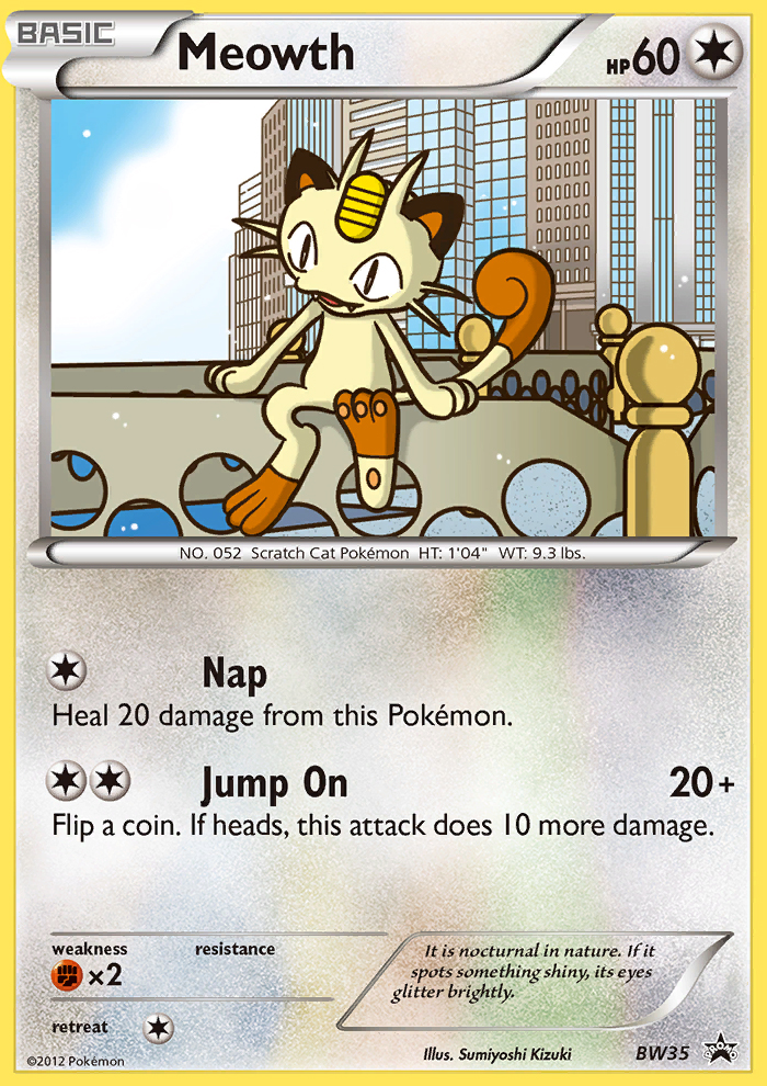 Meowth (BW35) [Black & White: Black Star Promos] | Jack's On Queen