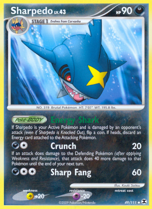 Sharpedo (49/111) [Platinum: Rising Rivals] | Jack's On Queen