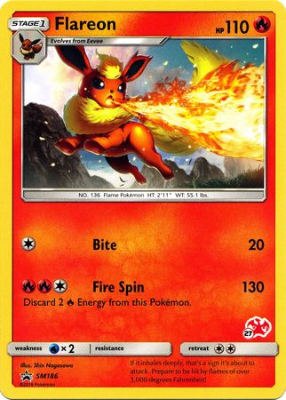 Flareon (SM186) (Charizard Stamp #27) [Battle Academy 2020] | Jack's On Queen