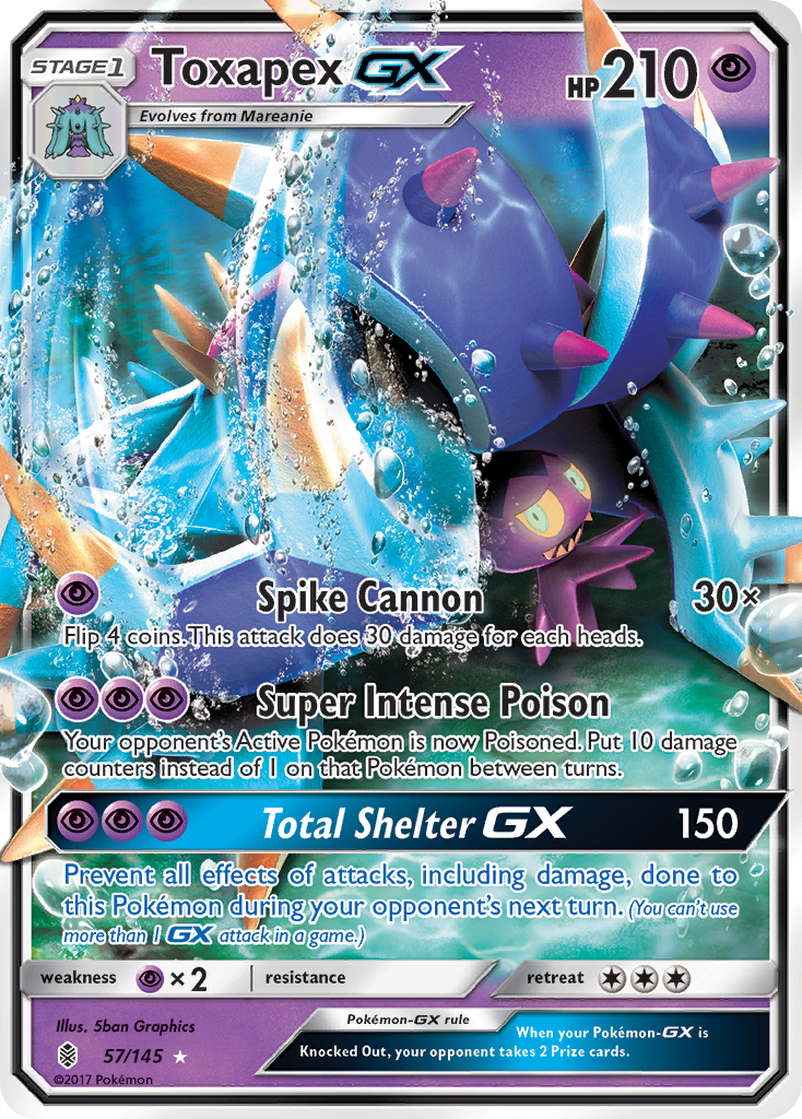 Toxapex GX (57/145) [Sun & Moon: Guardians Rising] | Jack's On Queen