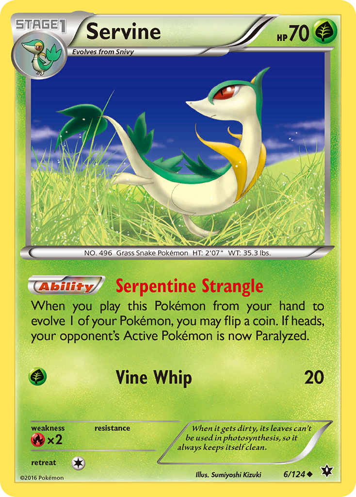 Servine (6/124) [XY: Fates Collide] | Jack's On Queen