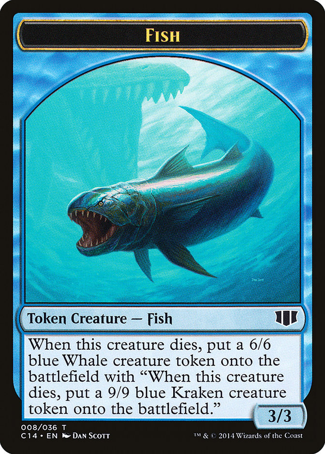 Fish // Zombie (011/036) Double-sided Token [Commander 2014 Tokens] | Jack's On Queen