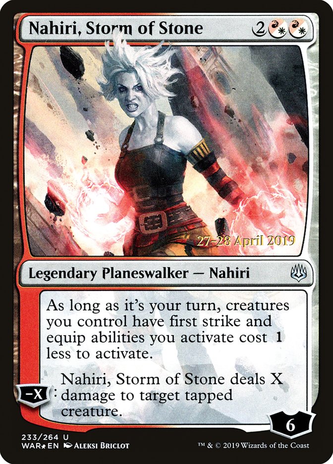 Nahiri, Storm of Stone  [War of the Spark Prerelease Promos] | Jack's On Queen