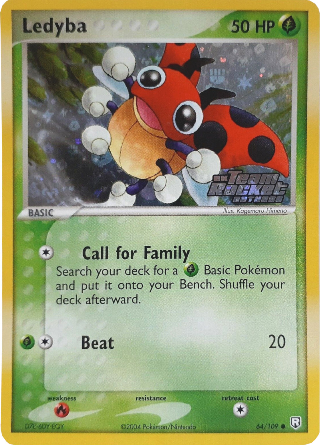 Ledyba (64/109) (Stamped) [EX: Team Rocket Returns] | Jack's On Queen