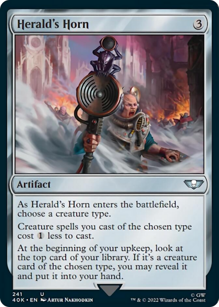 Herald's Horn (Surge Foil) [Universes Beyond: Warhammer 40,000] | Jack's On Queen