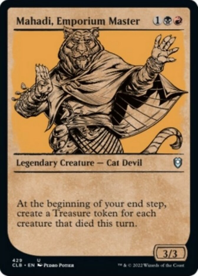Mahadi, Emporium Master (Showcase) [Commander Legends: Battle for Baldur's Gate] | Jack's On Queen