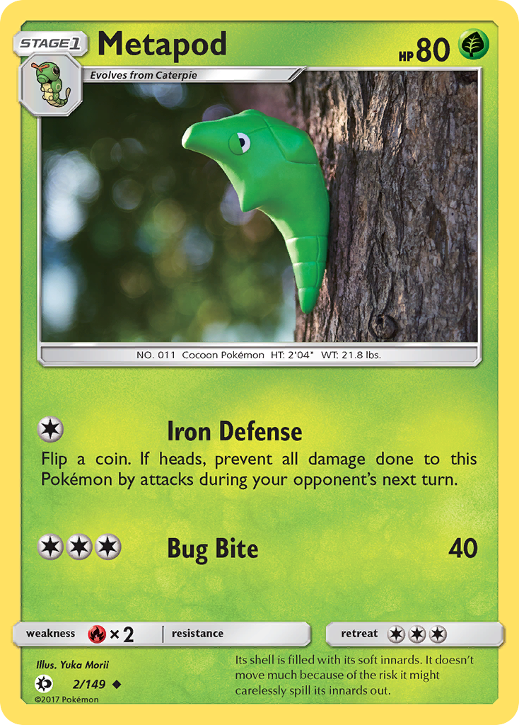 Metapod (2/149) [Sun & Moon: Base Set] | Jack's On Queen