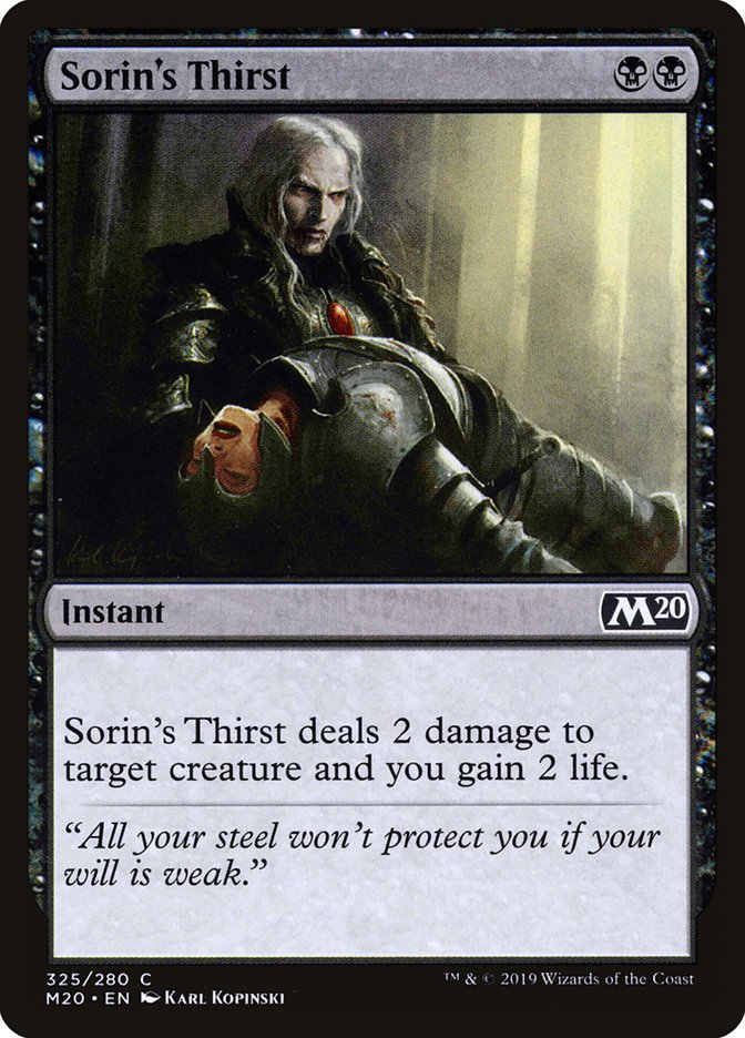 Sorin's Thirst [Core Set 2020] | Jack's On Queen