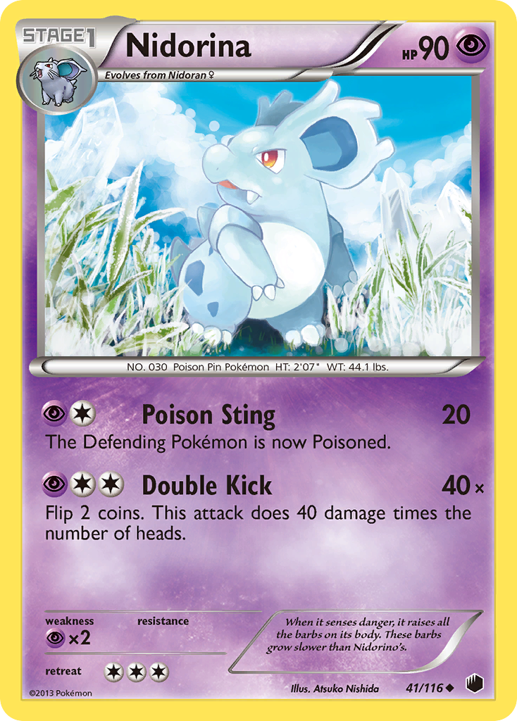 Nidorina (41/116) [Black & White: Plasma Freeze] | Jack's On Queen