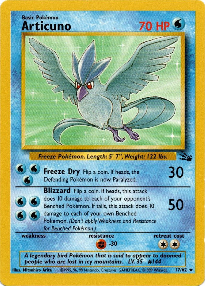 Articuno (17/62) [Fossil Unlimited] | Jack's On Queen