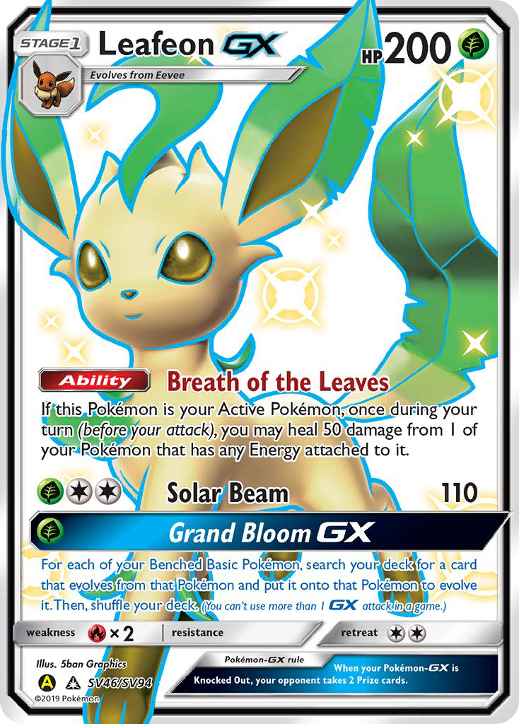 Leafeon GX (SV46/SV94) [Sun & Moon: Hidden Fates - Shiny Vault] | Jack's On Queen