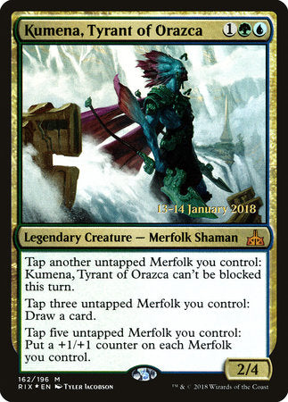 Kumena, Tyrant of Orazca [Rivals of Ixalan Promos] | Jack's On Queen