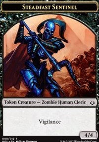 Steadfast Sentinel // Zombie Double-sided Token [Hour of Devastation Tokens] | Jack's On Queen