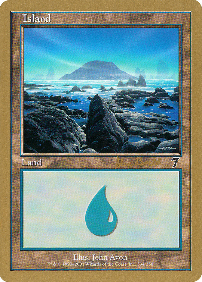 Island (ab334) (Alex Borteh) [World Championship Decks 2001] | Jack's On Queen