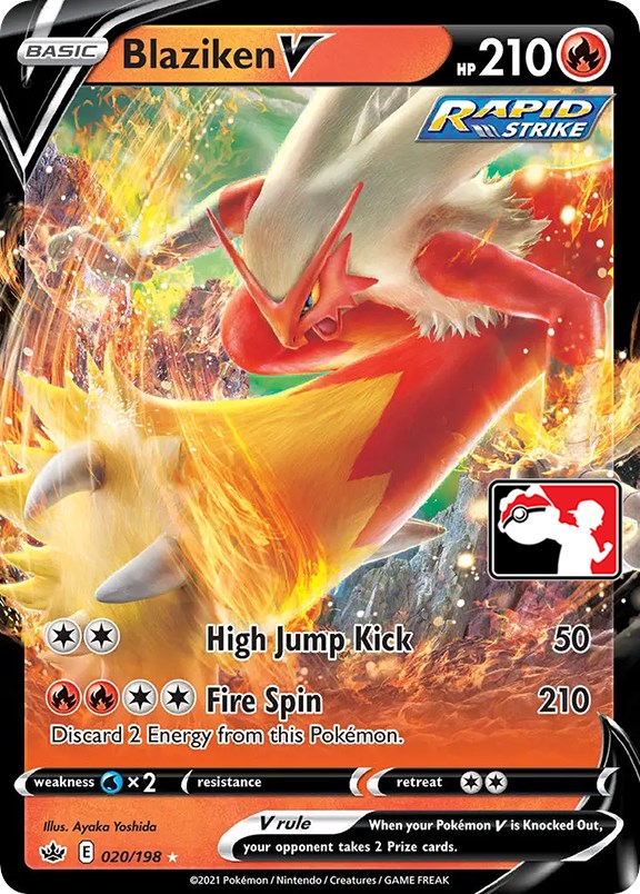 Blaziken V (020/198) [Prize Pack Series One] | Jack's On Queen