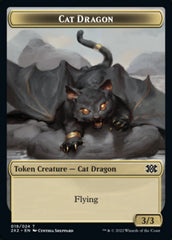 Cat Dragon // Knight Double-sided Token [Double Masters 2022 Tokens] | Jack's On Queen