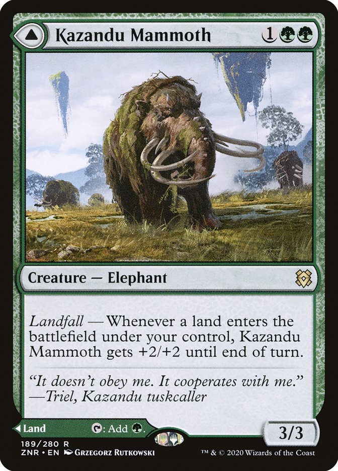 Kazandu Mammoth // Kazandu Valley [Zendikar Rising] | Jack's On Queen