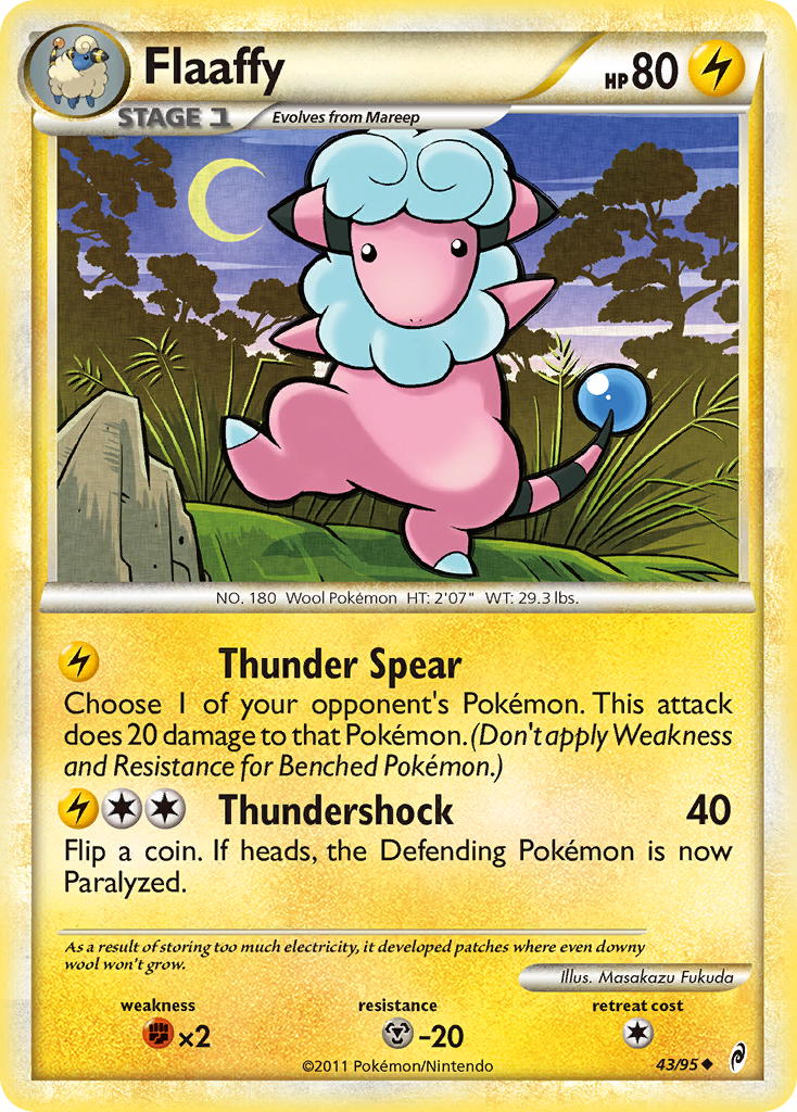 Flaaffy (43/95) [HeartGold & SoulSilver: Call of Legends] | Jack's On Queen