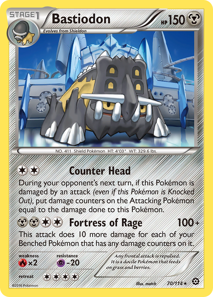 Bastiodon (70/114) [XY: Steam Siege] | Jack's On Queen