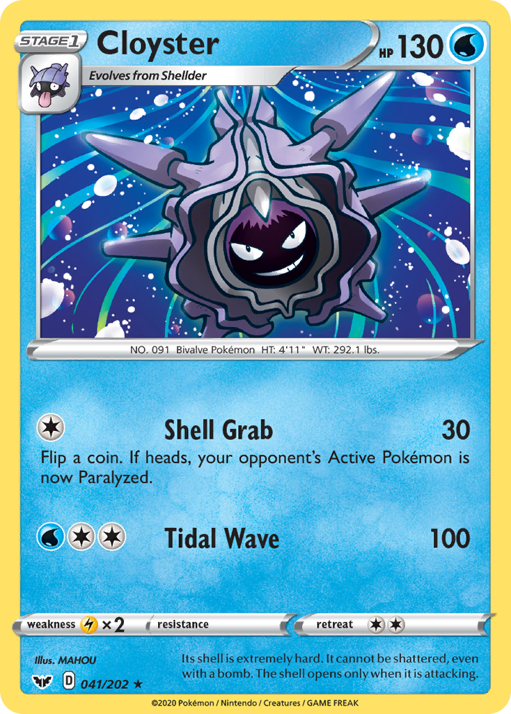 Cloyster (041/202) [Sword & Shield: Base Set] | Jack's On Queen