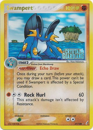 Swampert (27/100) (Stamped) [EX: Crystal Guardians] | Jack's On Queen