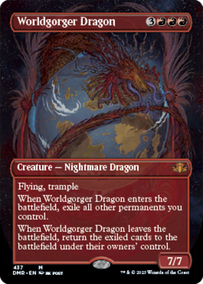 Worldgorger Dragon (Borderless Alternate Art) [Dominaria Remastered] | Jack's On Queen