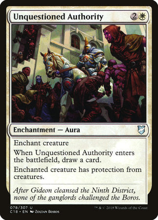 Unquestioned Authority [Commander 2018] | Jack's On Queen