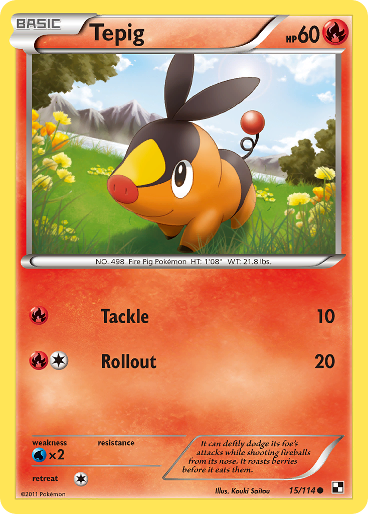 Tepig (15/114) [Black & White: Base Set] | Jack's On Queen